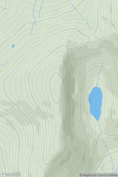 Thumbnail image for Dow Crag [Lake District S] [SD262977] showing contour plot for surrounding peak